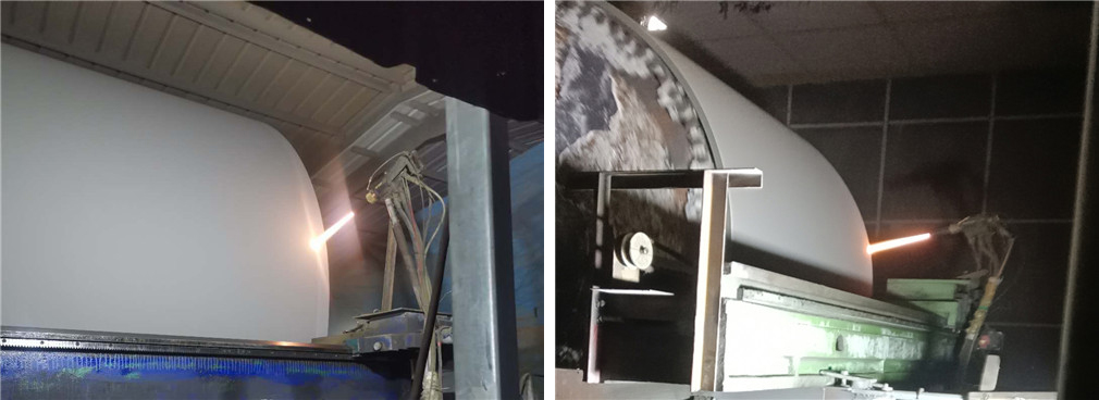 山東某紙業公司造紙烘缸表麵熱噴塗強化 山東某紙業公司造紙烘缸表麵熱噴塗強化