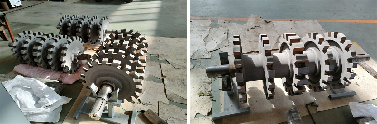 粉碎機表麵超音速噴塗碳化鎢高耐磨塗層